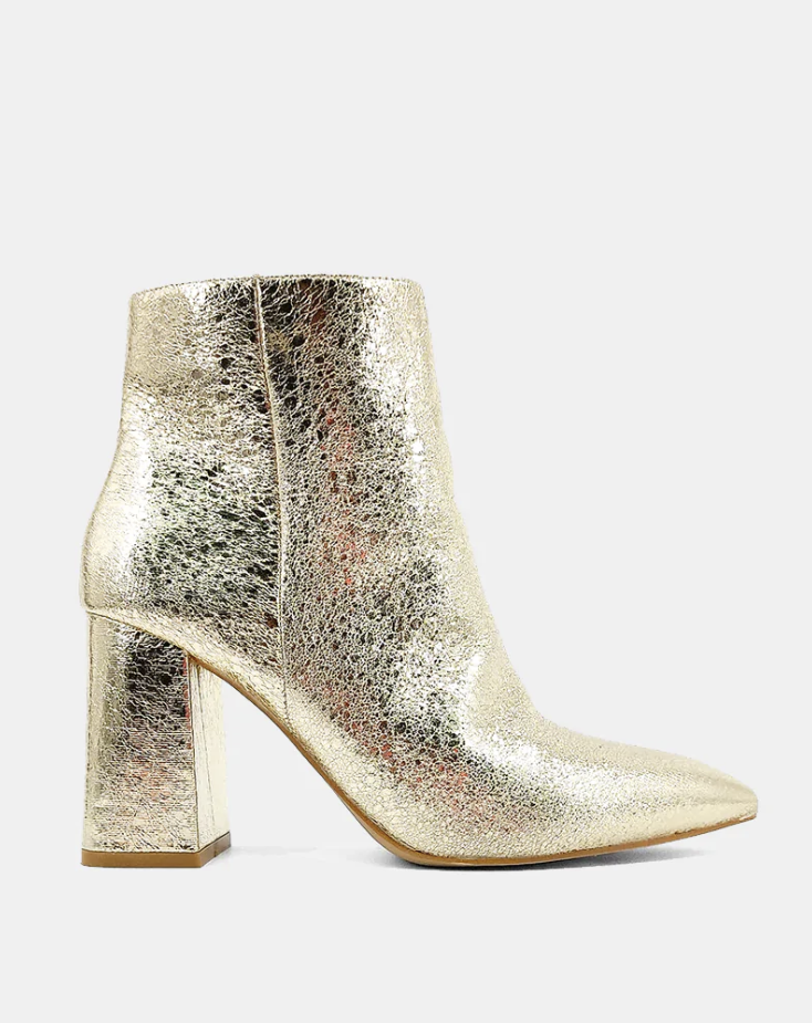 New Years Gold High Heeled Bootie