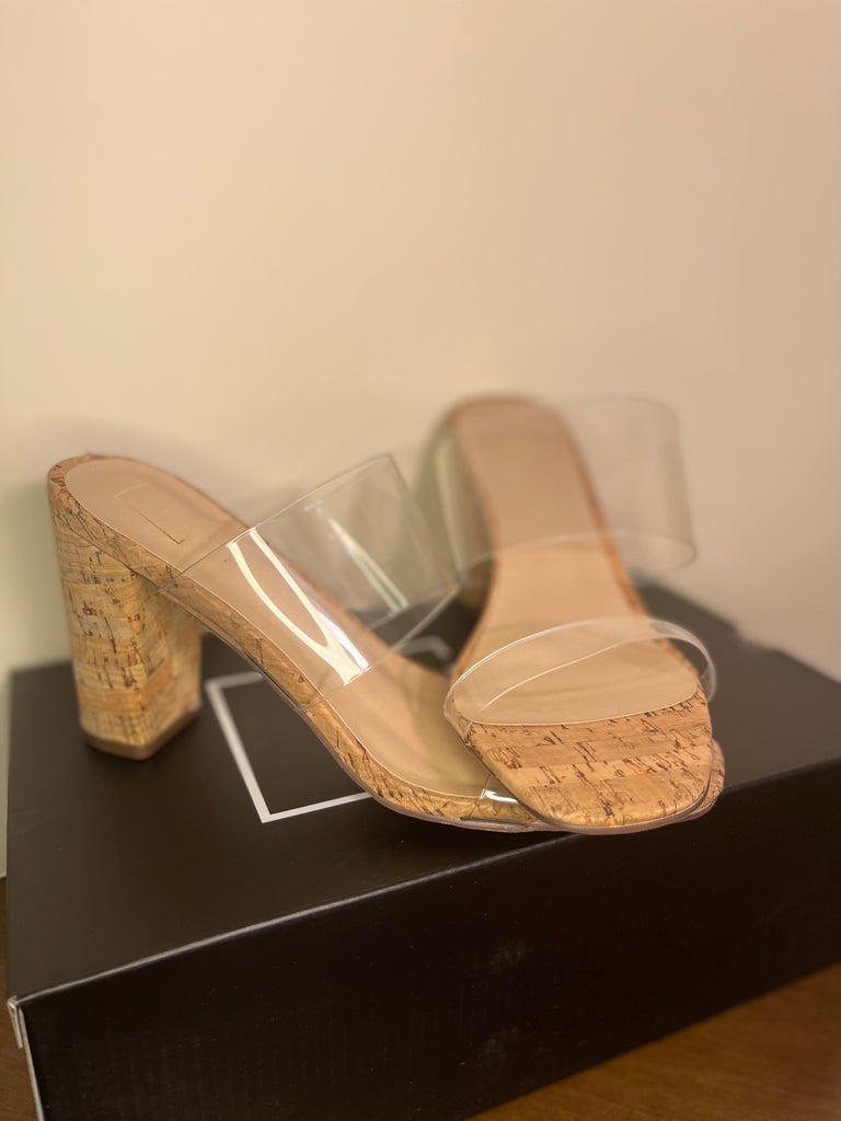 Clear Cork Heel